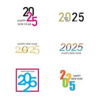glücklich Neu Jahr 2025 Text Design vektor