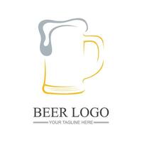 Bier Jahrgang Logo Design Vorlage vektor