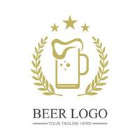 Bier Jahrgang Logo Design Vorlage vektor