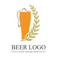 Bier Jahrgang Logo Design Vorlage vektor