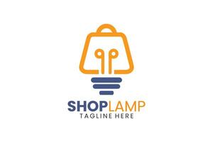 lampa affär modern platt unik logotyp mall och minimalistisk affär Glödlampa logotyp mall design vektor