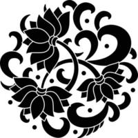 ornamental lotus.vector, abstrakt, orientalisk stil, blomma, lotus, yoga, medaljong, handritning. för textiltryck, logotyp, tapeter vektor