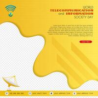 värld telekommunikation och information samhälle dag vektor