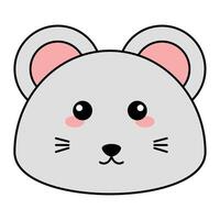 süß kawaii Maus Emoji Symbol vektor