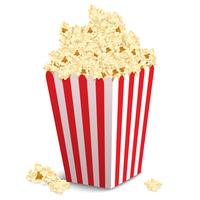 Popcorn-Box isoliert vektor