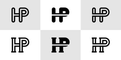 Briefe hp Monogramm Logo Satz, geeignet zum Geschäft mit hp oder ph Initialen vektor