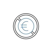 Nein Euro Konzept Linie Symbol. einfach Element Illustration. Nein Euro Konzept Gliederung Symbol Design. vektor