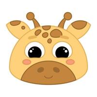 süß kawaii Giraffe Emoji Symbol vektor