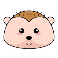 süß kawaii Stachelschwein Emoji Symbol vektor