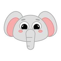 söt söt elefant emoji ikon vektor