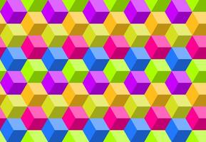 färgrik abstrakt polygon bakgrund, sömlös geometrisk digital mosaik- mönster, illustration vektor