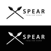 Speer Logo alt Jahrgang rustikal einfach Design Geschäft Marke Speer Pfeil vektor