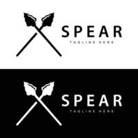 Speer Logo alt Jahrgang rustikal einfach Design Geschäft Marke Speer Pfeil vektor