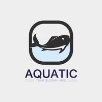 Fisch abstrakt Symbol Design Logo Vorlage, kreativ Symbol von Angeln Verein oder online Geschäft. vektor