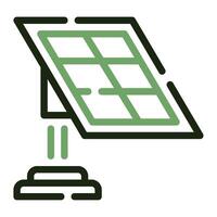 sol- panel ikon för webb, app, infografik, etc vektor
