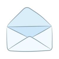 e-post kuvert med öppen tom isolerat på vit bakgrund vektor