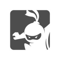 ninja logotyp ikon design vektor