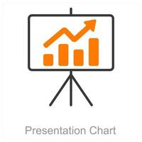 presentation Diagram och planera ikon begrepp vektor