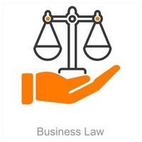 Geschäft Gesetz und Rahmen Symbol Konzept vektor