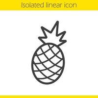 Ananas lineares Symbol. dünne Linie Abbildung. Ananas-Kontursymbol. Vektor isolierte Umrisszeichnung