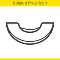 Melone lineares Symbol. dünne Linie Abbildung. Symbol für die Kontur der Melonenscheibe. Vektor isolierte Umrisszeichnung