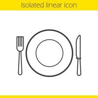 matställe linjär ikon. servis som tunn linje illustration. café och restaurang kontur symbol. vektor isolerade konturritning