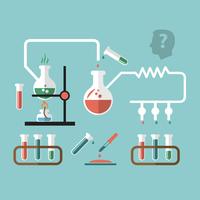 Infografische Skizze der Chemieforschung vektor