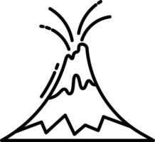 vulkanisk bergen översikt illustration vektor