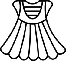 barn flicka klänning översikt illustration vektor