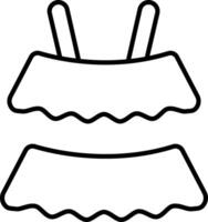 Kinder Kleid Gliederung Illustration vektor