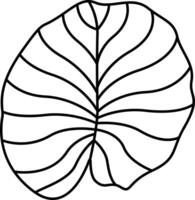 Lotus Blatt Gliederung Illustration vektor
