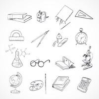 Utbildning ikon doodle vektor