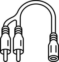 Audio- Kabel Gliederung Illustration vektor