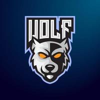 Wolf E-Sport-Logo vektor