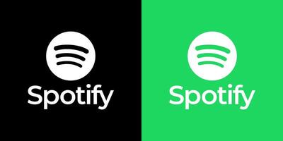 Spotify, signal musik ikon i platt stil vektor