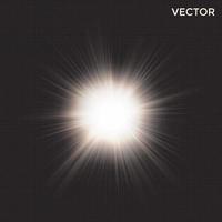 starburst vektor, transparent ljuseffekt vektor