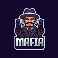 mafia e-sport logotyp vektor