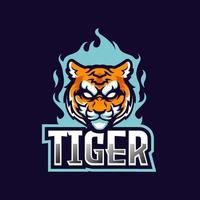 tiger mascot esport logotyp vektor