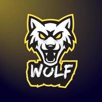 wolf e-sport logotyp vektor