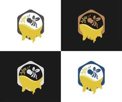 Honigbienen-Logo kostenloser Vektor