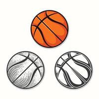 basketboll bunt uppsättning design vektor