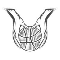 Basketball auf Hand Zeichnung Design vektor