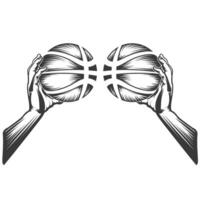 Hand halten Basketball Design vektor