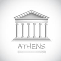 Athen-Tempel-Emblem vektor