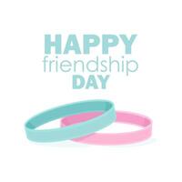 zwei Armbänder symbolisieren Freundschaft auf Freundschaft Tag vektor