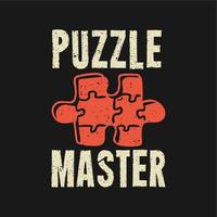 T-Shirt-Design-Puzzle-Meister vektor