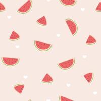söt vattenmelon sömlös mönster vektor
