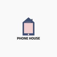 Handy, Mobiltelefon und Zuhause kombiniert Logo. vektor