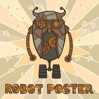 hipster robot design vektor