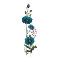 Blumen- Sublimation Clip Art , Aquarell Blumen- Sublimation Entwürfe, bunt Wildblumen Sublimation Clip Art, Blumen- Clip Art Sammlung, Blumen- Sublimation Grafik, eps Datei vektor